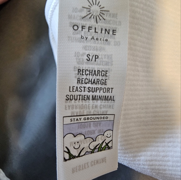 OFFLINE by aerie Ribbed Seamless Strappy Cross Back Cutout Longline Bralette, S - Picture 6 of 11